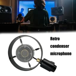 Vintage Retro Microphone Classical Microphone Model Stage Photography Props Condenser Microphone for Recording Video Work