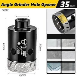 Diamond Hole Saw 20mm-60mm M10 Shank Diamond Core Drill Bit, Angle Grinder Hole Opener for Tile Granite Marble Glass Ceramic