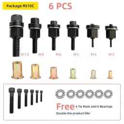 Rivet Nut Gun Head Riveter Adapter Tool Manual Riveter Rivnut Tool Accessory for Nuts M3 M4 M5 M6 M8 M10 Simple installation