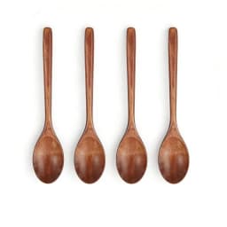2pcs Wooden Spoon Tableware Kitchen Cooking Utensil Tools Soup Tea Spoon Catering Cooking Tool Coffee Soup Teaspoon Honey Spoon