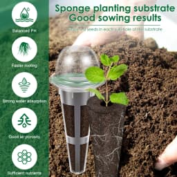 50Pcs Hydroponic Pods Kit Seed Grow Sponges Nursery Pot Hydroponic Soilless Seedling with Plant Label Garden Accessories