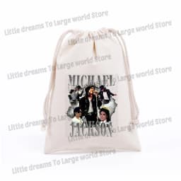 Michael Jackson Drawstring Bag Graphic Figure Print Pockets Gifts Bags Portable Jewelry Storage Pouches Men Women Packing Bags