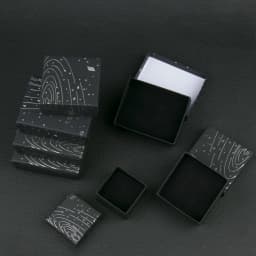 Black Starry Sky Square Cardboard Kraft Jewelry Set Boxes Ring Earrings Necklace Gift Boxes for Jewellery Packaging 1Pcs