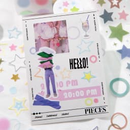 Journal GO 5x200cm Star Cloud Tape Stickers for Scrapbooking Collage Junk Journal DIY Craft Decor Masking Tape Stationery