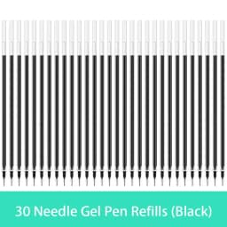 10/20/30 pcs/set 0.5mm Gel Pen Refills Red Blue Black Ink Stationery Writing Supplies Office Signature Rods Office School Needle