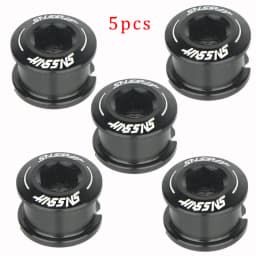 HASSNS Chainring Bolts 5Pcs Integrated Crankset Mtb Chainwheel Screws Monoplate Cranks Bicycle Dental Plate 6.5mm Mountain Bike
