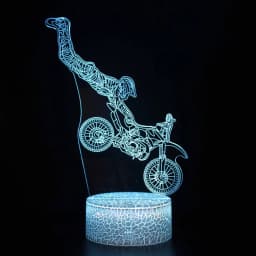 Nighdn Motorcycle 3D Night Light LED Illusion Lamp Colorful Changing Table Lamp Home Decoration Birthday Gifts for Kids Boys