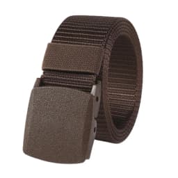 Nylon Waist Belt for Men Adjustable Square Buckle Lightweight Outdoor Sports Men Waist Belt 125cm