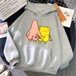 2026 New Fun SpongeBob SquarePants And Patrick Star Men's Fashion Sports Couple Style Plus Big Hoodie