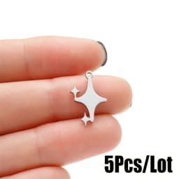 Sun Moon And Star Charm Bracelet Kit Making Supplies Diy Stainless Steel Necklace Pendant Jewelry Creation Trinket Decoration