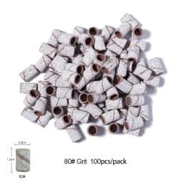 50/100pcs Nail Sanding Ring Bands Electric Manicure Nail Drill Bits 80/120/180/240 Grit UV Gel Polish Removal Accessory Tool
