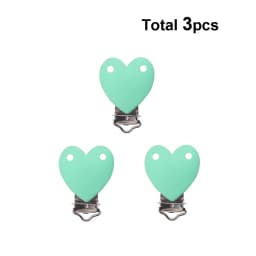 LOFCA 3pcs/lot Silicone Heart Mouse Shape 4.5CM Clips Creation Pendant Tools Multi Colors For Necklace Jewelry Accessories