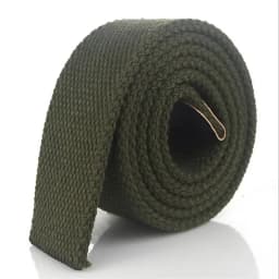 SupSindy Men 3.8cm Width Canvas Belt Without Buckle Thicken Weave Strap 20 Colors Pure Color Stripe Belts for Women 110cm-160cm