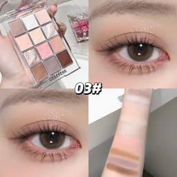 Gege Bear Water Wave Eye Shadow Plate 12 Color Eye Shadow Natural Fine Flash Matte Eye Shadow Plate