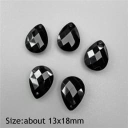 Water Drop Shape Stone Charms Faceted Amazonite Pendant Natural Gems Crystal Charms For Jewelry Making DIY Necklace 13x18mm