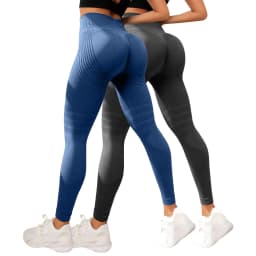 2pcs 3D Compression Leggings Cellulite Slimming Leggings Women High Waist Seamless Push Up Opaque Sport Pants For Yoga Fitness
