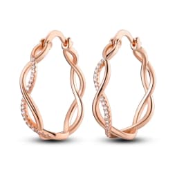 925 Sterling Silver Gold Color Circular Hoop Earrings Golden Earring Fit Original Charms Diy Fine Jewelry For Fashion Women
