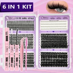 600pcs Individual Eyelash Extensions Thick Fluffy 30D-100D Mix Length DIY Cluster Lashes 8mm-16mm Easy Application And Removal