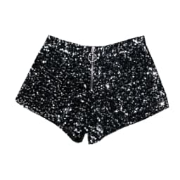 Whole Body The New 2023 Sparkling Sequins Shorts Women Short Zipper Nightclub Woman Slim Fit for Silver and Black Sexy Shorts