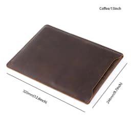 Designer Cowhide Quilted Computer Laptop Cover Custom Leather Laptop Sleeves Bag Case For 12" 13" 14" Macbook Pro