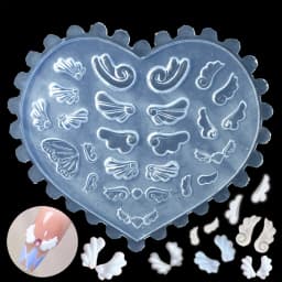 SNASAN Tiny Flower Heart Dolphin Gemstone Beauty Nail Art Resin Silicone Mould DIY Handmade Tool Small Beads Resin Silicone Mold