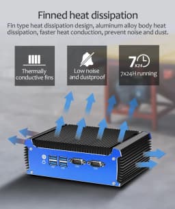 Intel Core I7-5500U I5-5200U I3-5005U Industrial Mini PC Dual LAN 2xRS232 COM 4xUSB3.0 1xHDMI Support WiFi Linux Ubuntu Computer