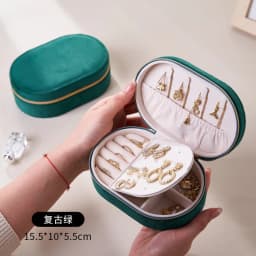 1pcs Single Layer Storage Box Ladies Travel Leather Jewelry Box Classic Black Pure White Fashion Brown Storage Box