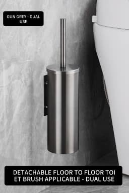 Toilet Brush High Quality Wall Mounted 304 Stainless Steel Cleaning Tools No Drill Bathroom Accessories WB8713