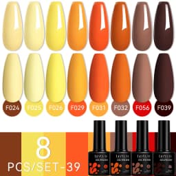LILYCUTE 12PCs 7ml Nude Brown Red Nail Gel Polish Set Semi Permanent UV Gel For Nail Art Manicure Soak Off Gel Nail Polish Kit