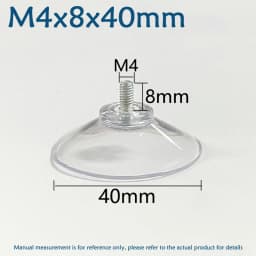 M4 M5 M6 M8 Transparent Suckers With Screw PVC Plastic Sucker Pad Holder Turn Nut Glass Table Tops Storage Tool Hooks