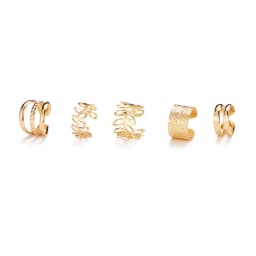 LATS Gold Color Leaves Ear Cuff Black Non-Piercing Ear Clip Earrings for Women Men Fake Cartilage Earring Cuff Jewelry Wholesale