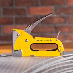 Deli 3 in 1 Stapler Nail Gun Staple Heavy Duty Furniture Tool for Wood Stainless Steel Metal Carpentry Hand Tool for Home DIY