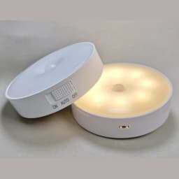 HPH LED Night Light Smart Motion Sensor Lamp 2pcs Automatic Lighting USB Rechargeable Wireless Magentic Suction Home Night Light
