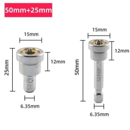 1/2pcs Strong Magnetic Screwdriver Bit Set 25/50mm For Phillips Electronic Screwdriver Bits For Plasterboard Drywall Screw Drive
