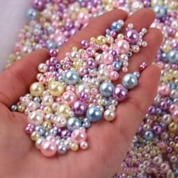 150PCS With Hole ABS Imitation Pearl Bead 3/4/6/8MM Round Plastic Acrylic Spacer Bead for DIY Jewelry Making Findings