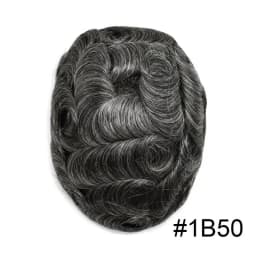VERSALITE- Mono with Swiss Lace Front Toupee Men Breathable Male Hair Prosthesis Natural Human Hair Replacement System Men's Wig