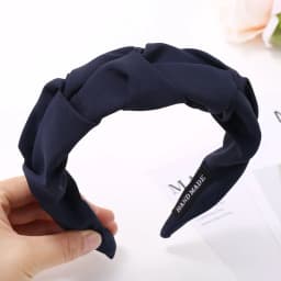 Solid Color Knotted Headband For Women Soft Fabric Wide Hairband Fashion Turban Hair Hoop Girls Daily Hair Accessories