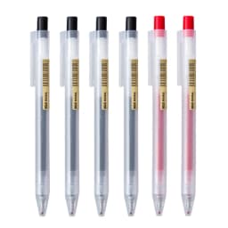 0.5mm Press Gel Pen Blue/Black/Dark Blue/red Ink MUJIs Refills Rod Handle Ballpoint School Office Student Writing Stationery
