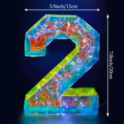 Multicolor Letters LED Night Light Numbers Dual‑Power Light‑Up Battery USB Operated Portable Indoor Decor for Party Wedding Home