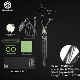 Professional Barber Scissors VG10 Steel 6.2 Inch 3D Carved Handle High-End Salon Hairdressing Sharp And Durable Cutting Tools