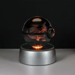 Pokemon 3D Crystal Ball Pikachu Gengar Eevee Mewtwo Anime Game Pokeball Led Night Light Base Kids Birthday Gift Home Decoration