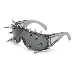 Novelty Punk Glasses Rock Large Shield Spike Fashion Weird Club Sunglasses Funny Party Glasses