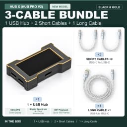 HMLAB ZNEO Gaming USB Hub - 2-to-3 Port, 8K Hz, Independent Power, With Screen, Trendy for Gaming Ambience Desk Setup