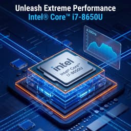 2026 New Intel Core I7 8650U Mini PC Windows 11 Pro 32GB+2TB Ultra Compact Silent Desktop Computer Dual HDMI Business Office