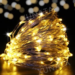 5M-50M LED String Lights Silver Copper Wire 12V Fairy Night Lamp for Chiristmas Garland Bedroom Light Indoor Wedding Decoration