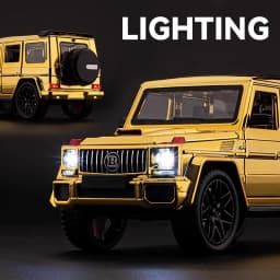 1:24 Benzs G63 AMG SUV Alloy Car Model Sound and Light Pull Back Children's Toy Collectibles Birthday gift