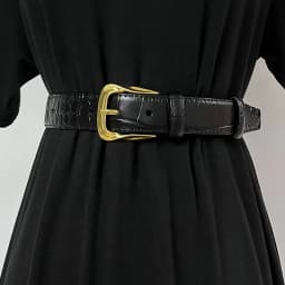 Cowhide Gold-Plated Buckle Belt Original Retro Classic Embossed Ladies Crocodile Belt Versatile Genuine Leather Trend 2.8cm Widt