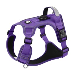 No Pull Dog Harness with AirTag Holder, Handle & Front Clip- Adjustable Reflective Soft Padded Dog Harness Vest for Walking, Tra