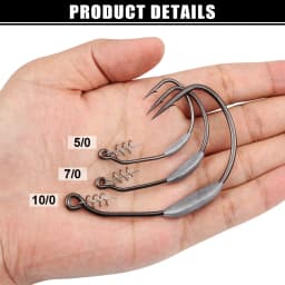 Spinpoler Raptor Weighted Swimbait Hooks 5/0 7/0 10/0 Twistlock Centering Pin Spring High Carbon Steel Weedless Fishing Hooks