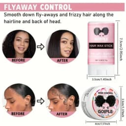 GOIPLE Beginners Lace Wig Styling Products Long-Lasting Finishing Wax Stick and Edge Control Gel Wig Bonding Glue Small Size Kit